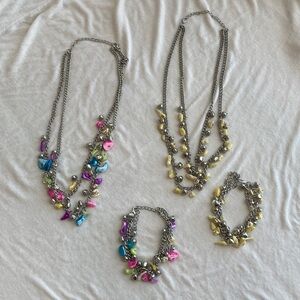 Colorful Beaded Necklace and Bracelet Set